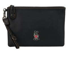 Coach X Disney  Wristlet/Pouch, Black, Leather DB